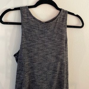 Lululemon Heather Grey Open Back Tank Top